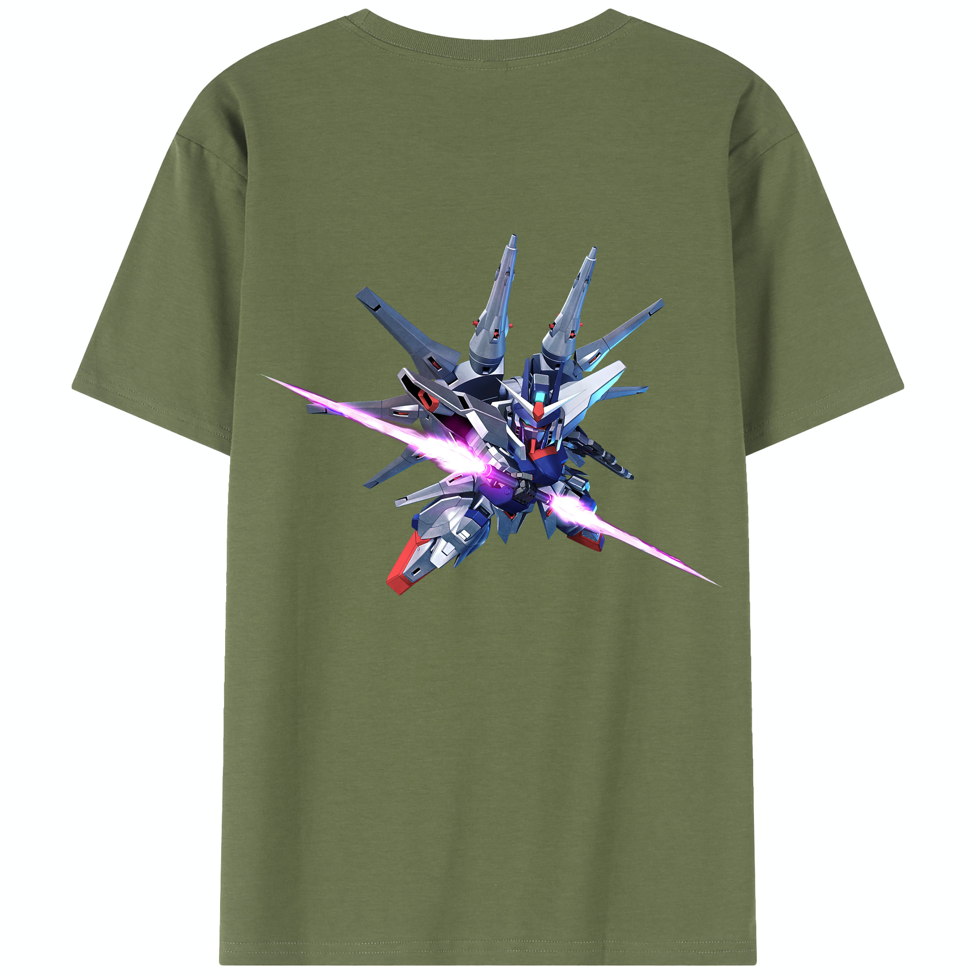 （画像用） 機動戦士ガンダム Mobile Suit Gundam 綿100％半袖Tシャツ（背面プリント）